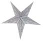 Preview: Baby Curves white / Glitter - Foldable glowing Paperstar with 5 points, 40 cm